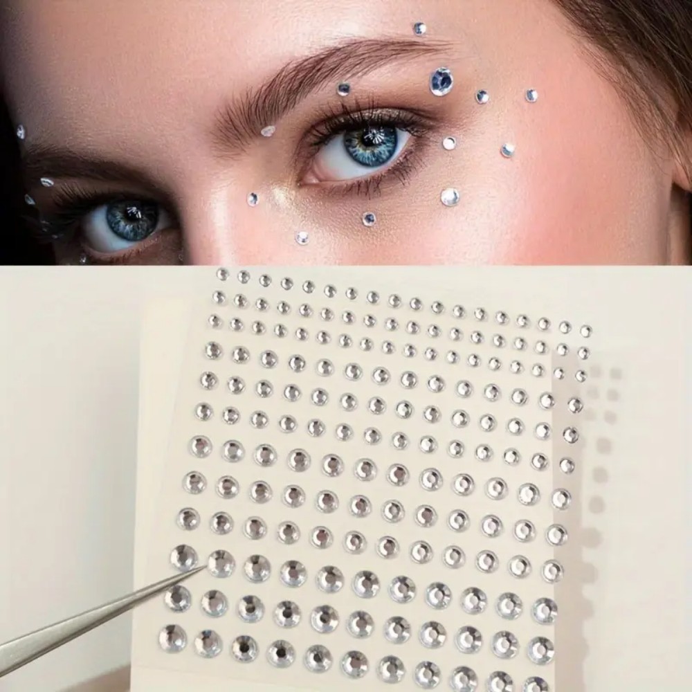 Rhinestone Nail Gem - 165 adet Kendinden Yapışkanlı Taklidi Çıkartmalar,