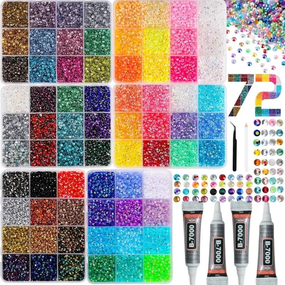Rhinestone Nail Gem - Çok Renkli Reçine Rhinestone Seti Işıltılı