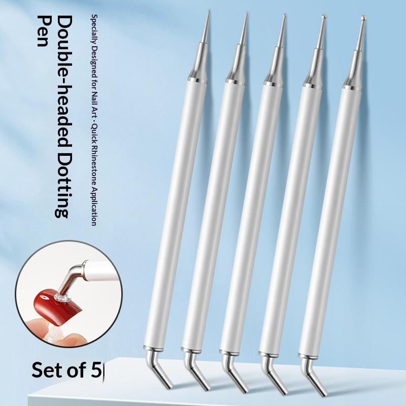 Rhinestone Nail Gem - 5 adet çift uçlu yapay elmas