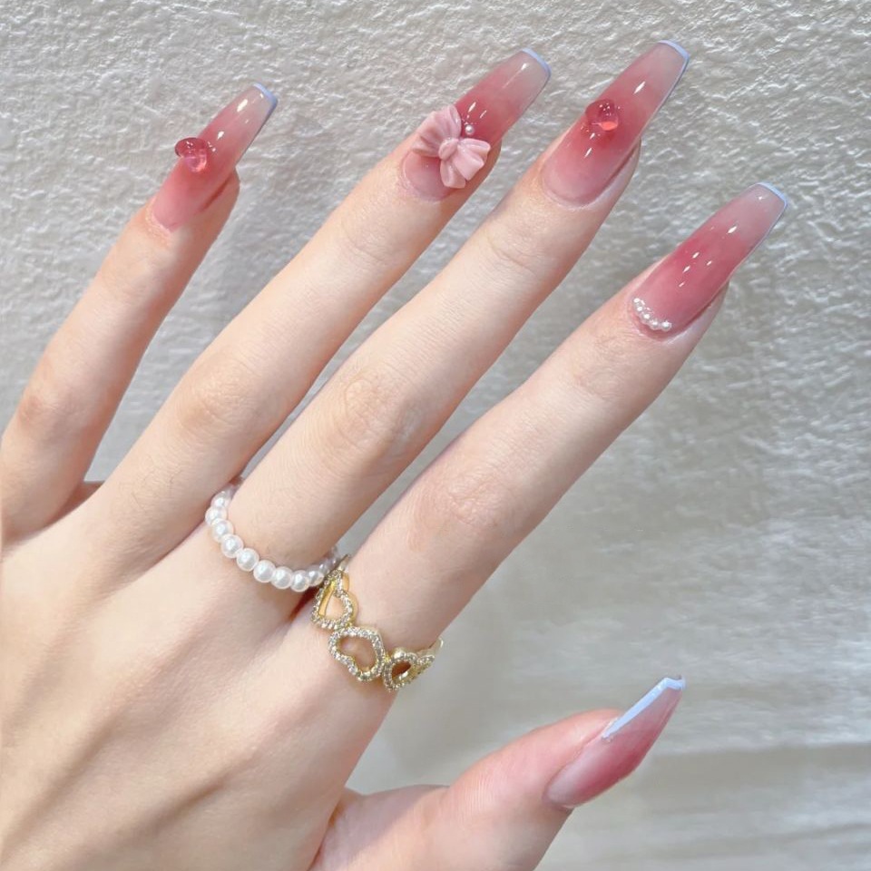 Nail Art France - 24 adet/kutu allık fransa T uzun