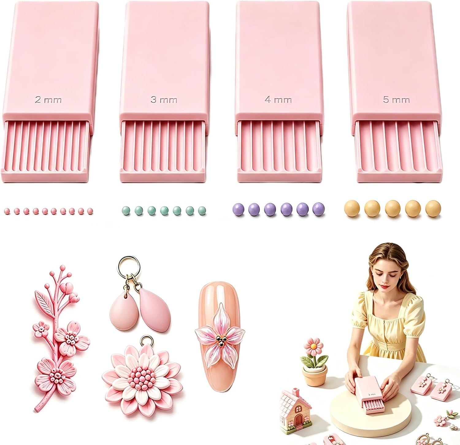 Nail Art Ideas - 3D Baskı Kil Jel Topu Yapma