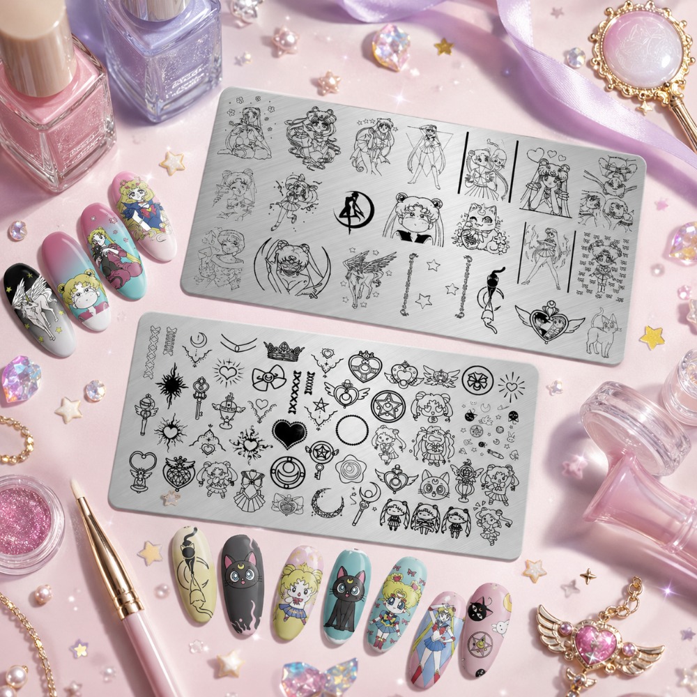 Sailor Moon Anime Tırnak Damga - Nail Art Maroon incelemesi ve fiyatı