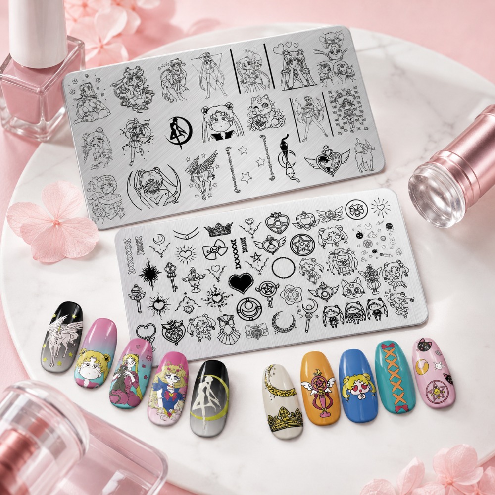 Sailor Moon Anime Tırnak Damga - Nail Art Maroon incelemesi ve fiyatı