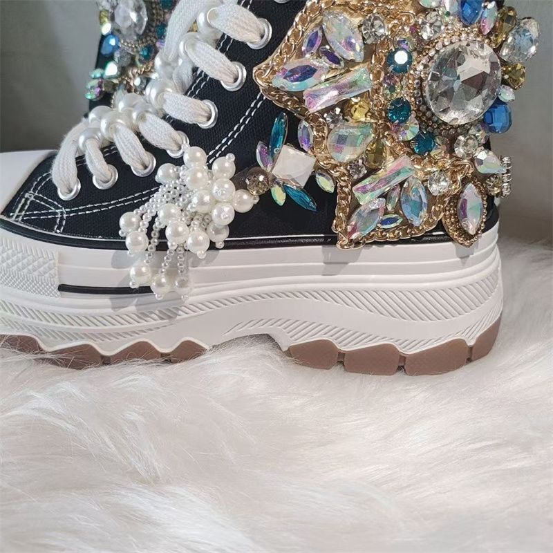 Kalın taban yüksek üst çivili  - Rhinestone Nail Gem incelemesi ve fiyatı