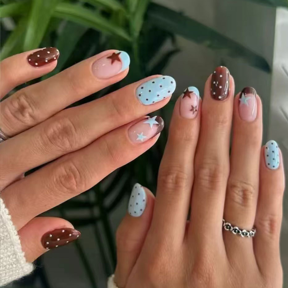 24 Adet Pentagram Desenli Takm - Nail Art Oval incelemesi ve fiyatı