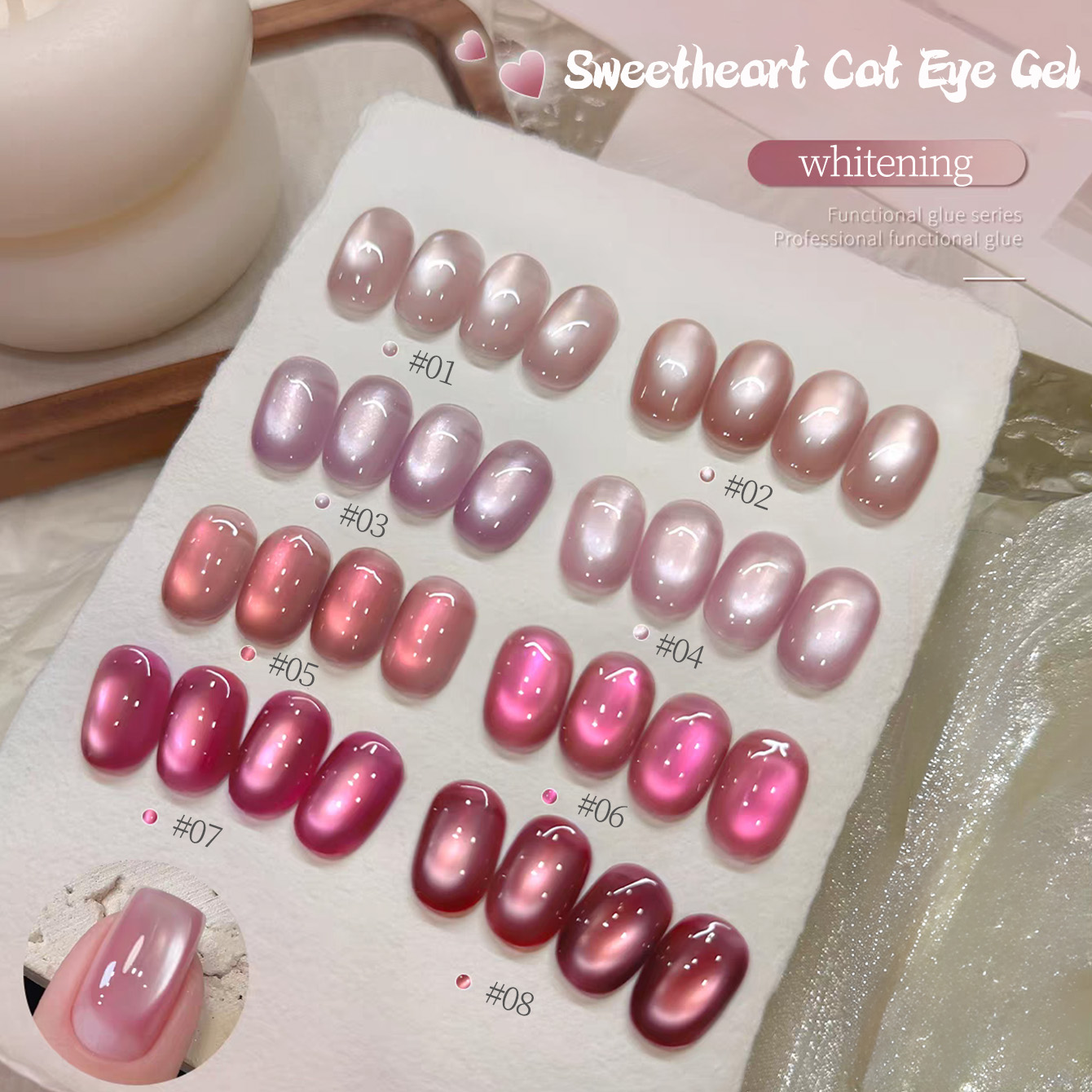 1 adet TC 2026 Yaz Popüler Buz - Nail Art Pink Cat Eye incelemesi ve fiyatı