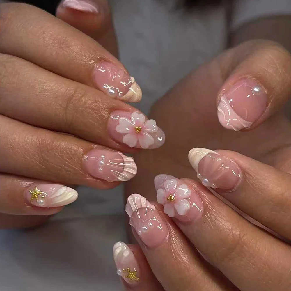 Kısa Oval 3D İnci Kabuklu Fran - Nail Art Oval incelemesi ve fiyatı