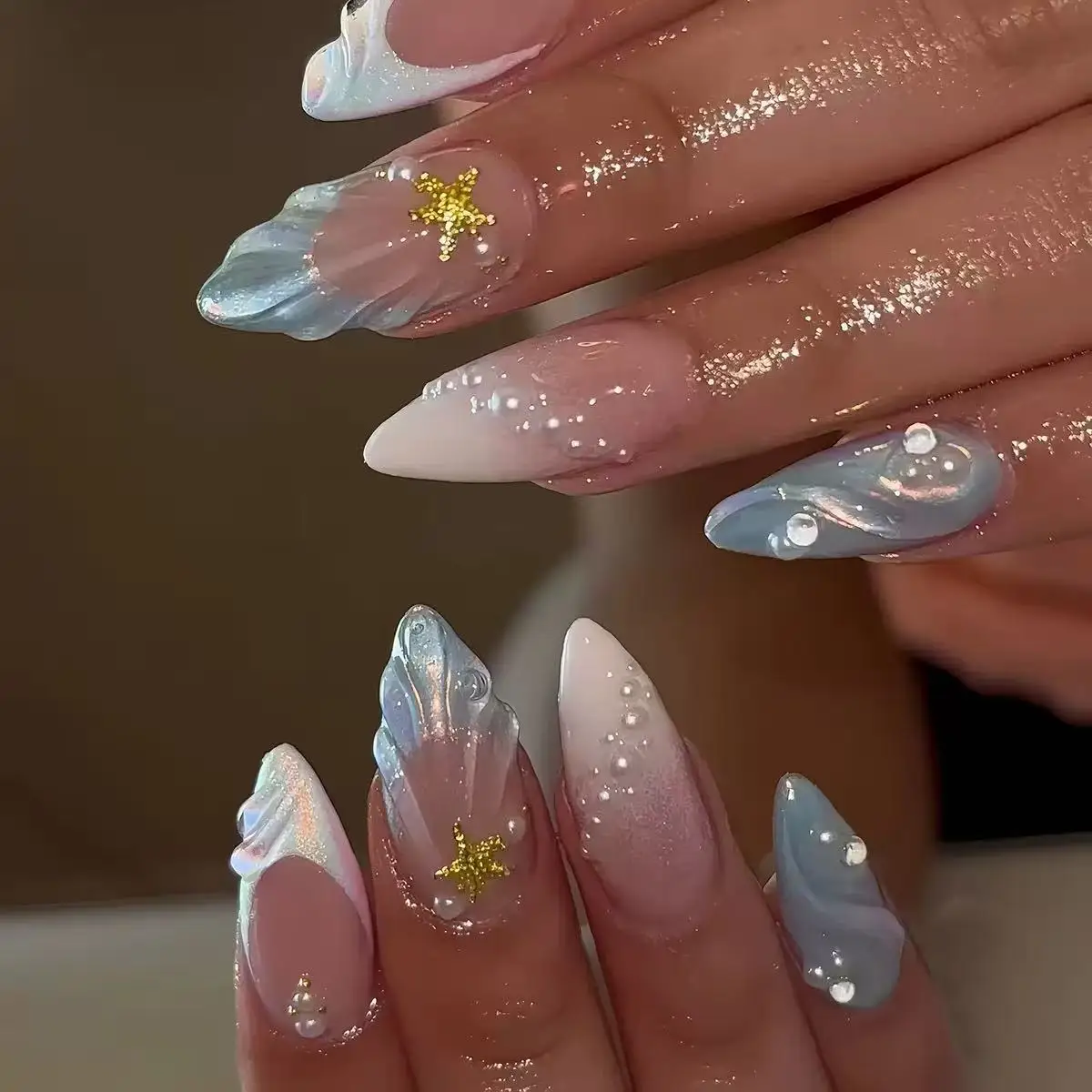 Kısa Oval 3D İnci Kabuklu Fran - Nail Art Oval incelemesi ve fiyatı