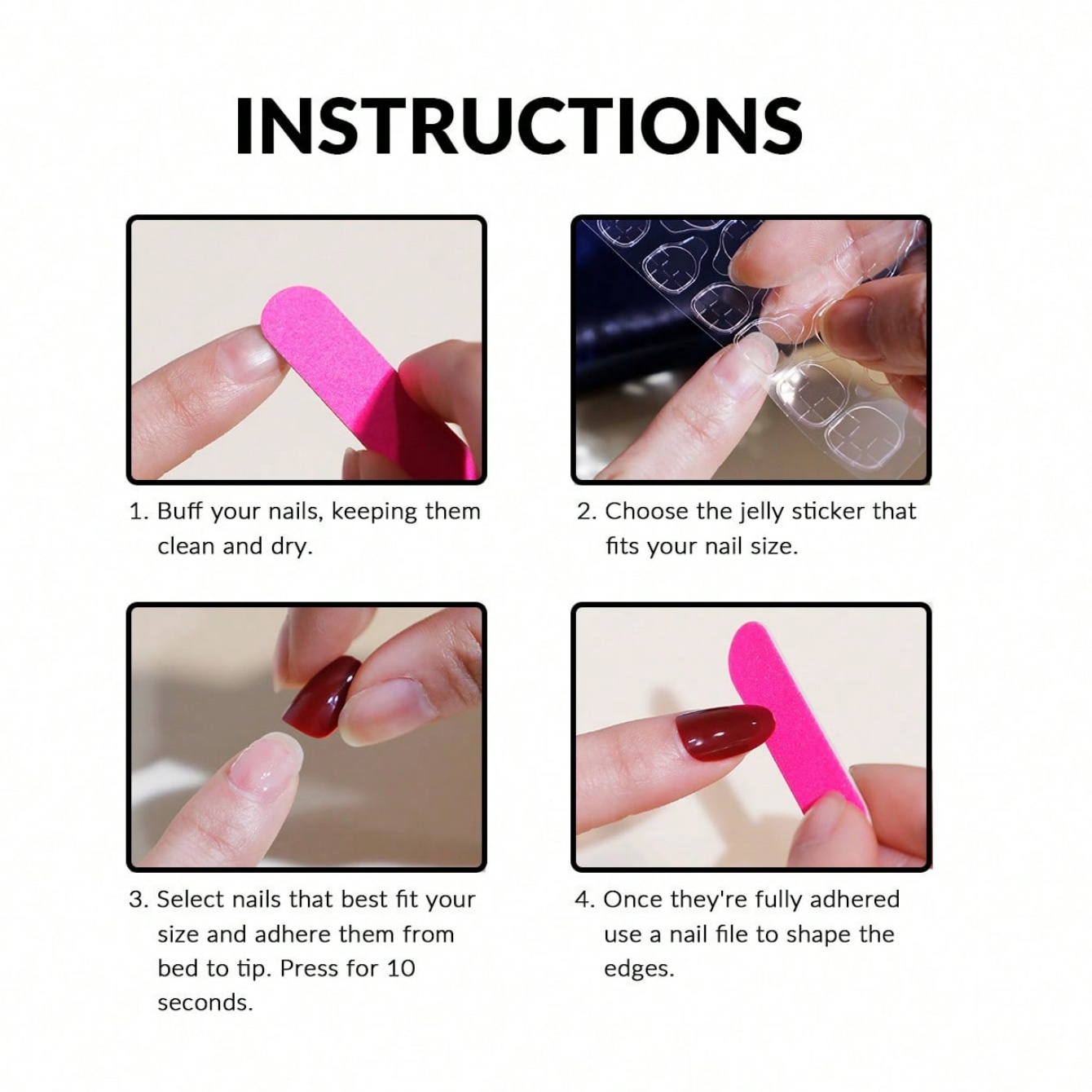 Orta Boy Badem Şeklinde 10 Ade - Nail Art Maroon incelemesi ve fiyatı
