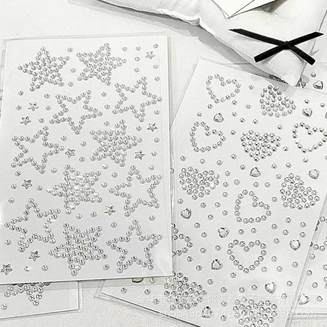 Gümüş Yıldız Kalp Şeklinde Yap - Rhinestone Nail Gem incelemesi ve fiyatı