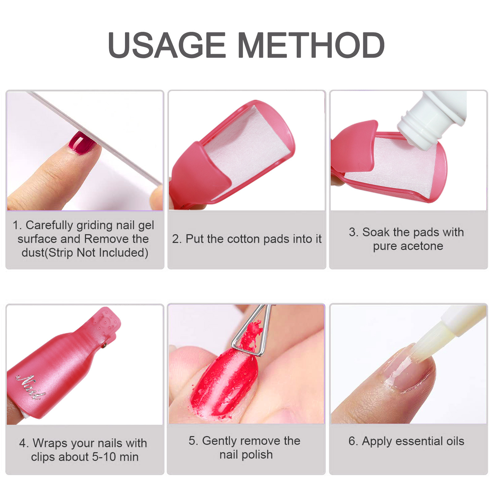 10 Adet Oje Çıkarıcı Klips - J - Nail Art Ideas incelemesi ve fiyatı